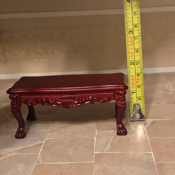 Vintage Miniature Mahogany Wooden Coffee Table - Picture 4 of 4